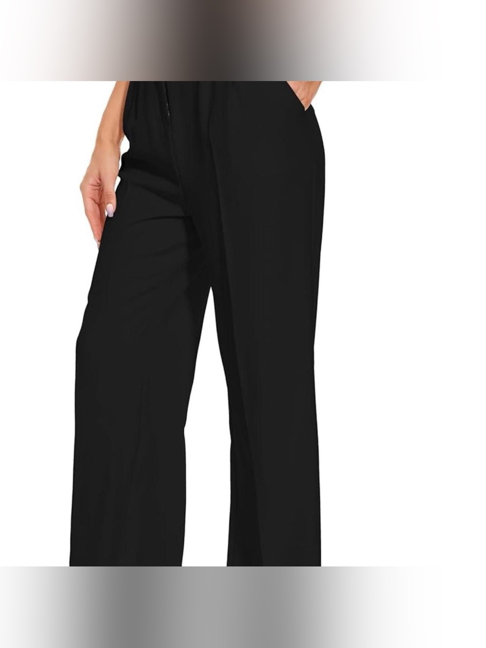Amazon Black Wide-Leg Women's Jumpsuit Pants